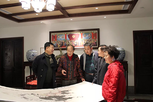 画家刘宇一老师莅临泰安一滕松峪酒店