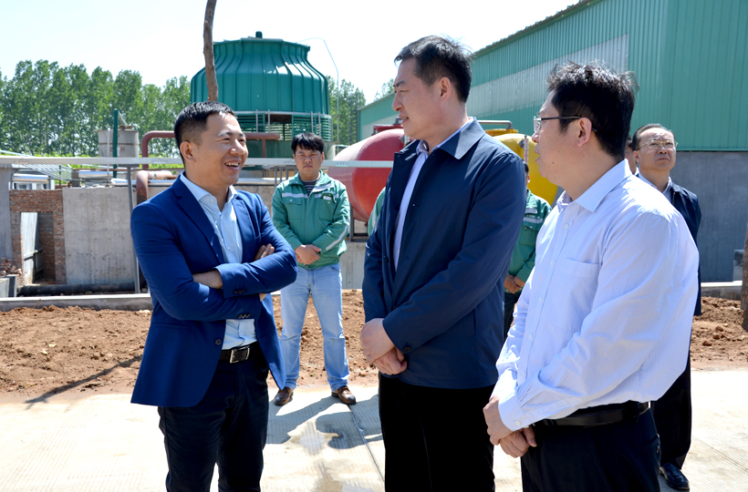 肥城市委副书记、市长殷锡瑞到山东一滕源来环保科技有限公司调研